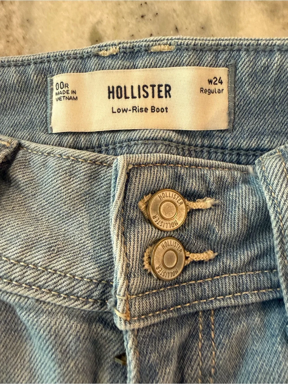 Hollister Light Blue Low Rise Boot Cut Women's Jeans Size 00 W24
